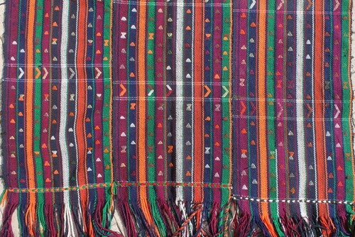 Alfombra Turca Kilim Talla 3x2 Tejida a Mano Urfa Rayas Color Neón Cicim 98x83cm - Imagen 5 de 11