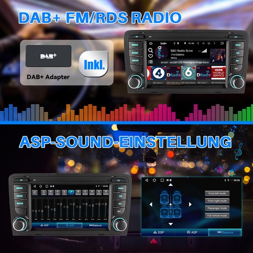 DAB+ Android 13 2+32GB Carplay Autoradio GPS Navi WIFI Für Audi A3 S3 RS3 8V 8P1 - Bild 14 von 16