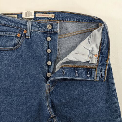 Neu mit Etikett Levis Premium Ribcage Straight Ankle Button Fly blau Denim Jeans Damen Gr. 30 - Bild 5 von 9