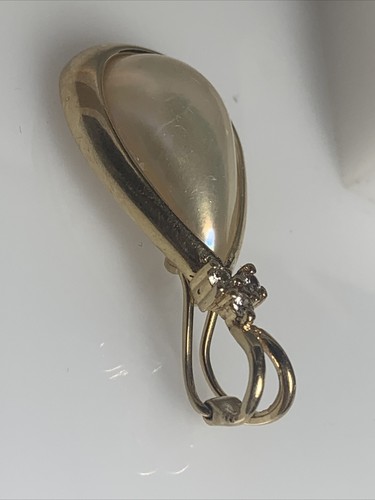 Colgante potenciador de diamantes y oro 14k con gota de lágrima Mabe Estate - Imagen 5 de 5