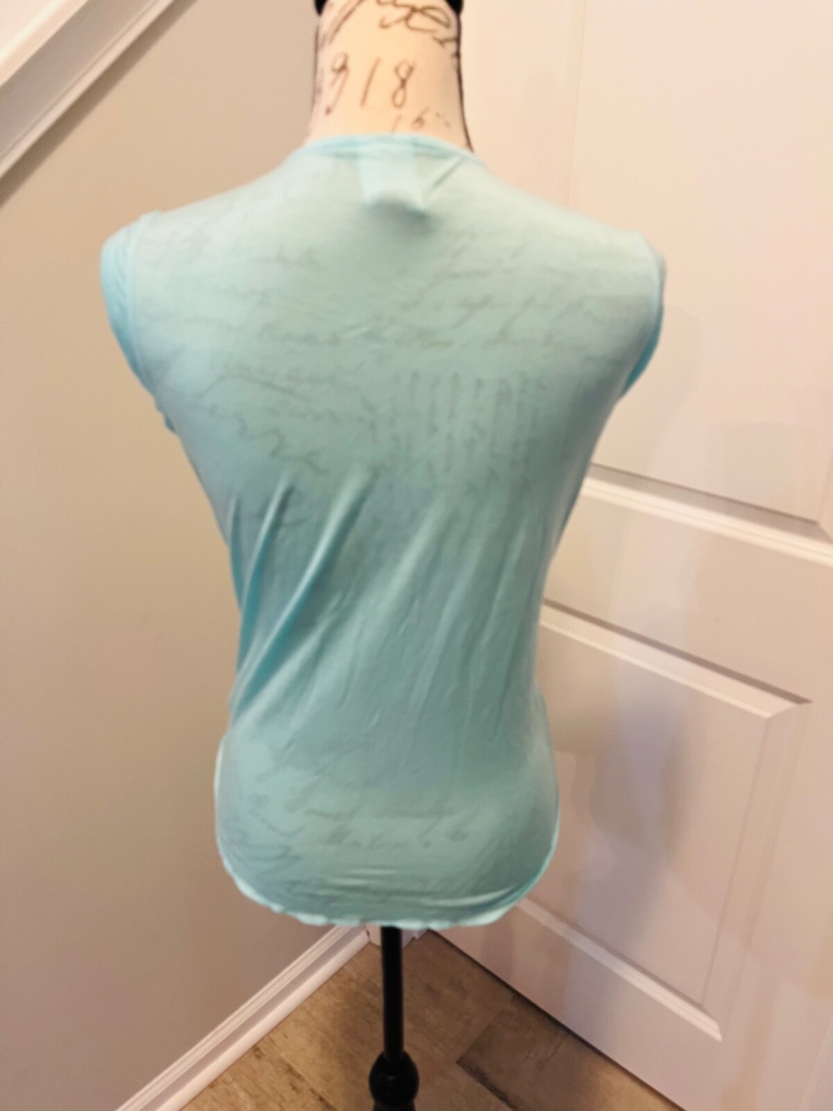 Adidas Women's Size M Basic  Blue Solid Modal Rou… - image 2