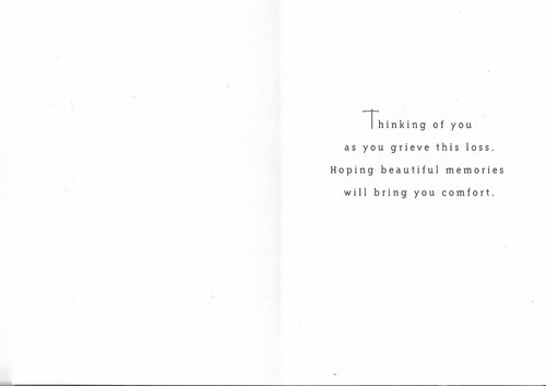 NEW Card apx 4.75x6.75 Sympathy In the Loss of Your Loved One So Special Loved - Picture 2 of 3