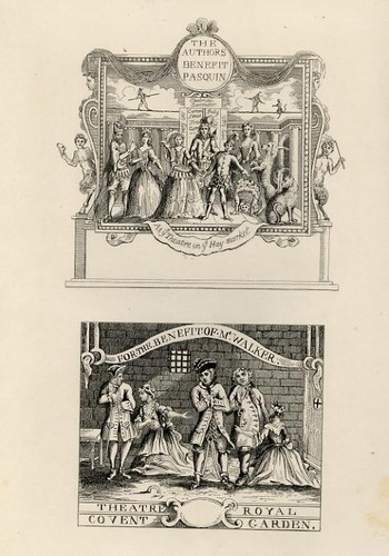 2 Stampe Antiche 1840 W. HOGARTH = BIGLIETTI PER IL TEATRO = Incisione ENGRAVING - Picture 2 of 2