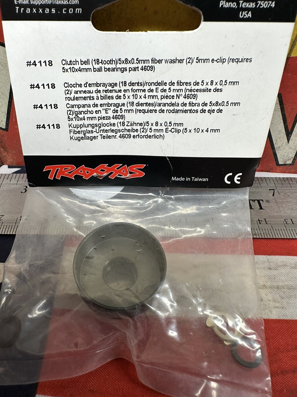 TRAXXAS 4118 CLUTCH BELL KIT Steel 18tooth New USA Shipped eBay