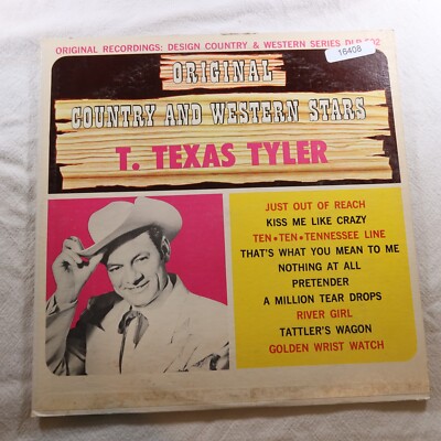 T Texas Tyler Original Country And Western Stars   Record Album Vinyl LP
