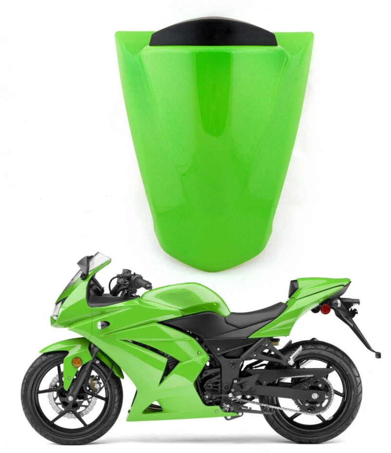Cubierta trasera de asiento trasero ABS verde para Kawasaki EX250J 2008-2012 Ninja 250R Foto 3 de 4