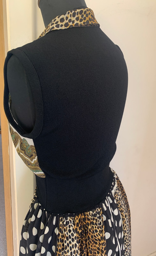 Dolce and Gabbana D&G Multi Pattern Scarf Silk Runway Dress IT40 UK8 US4 EU34 - Picture 11 of 22