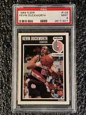 1989 Fleer Basketball #129 Kevin Duckworth PSA 9