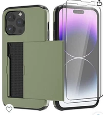 For iPhone 14 13 12 11 Pro Max XS XR X Shockproof Case Cover Wallet Card Holder