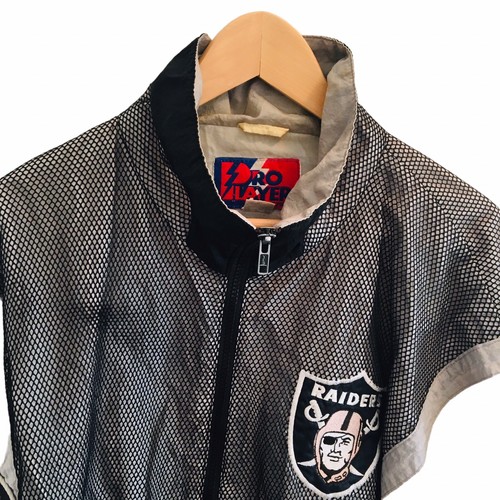 Vtg 90s Oakland Raiders Jacket Pro Player Daniel Young NFL MESH TEAM NFL XL READ - Picture 11 of 13