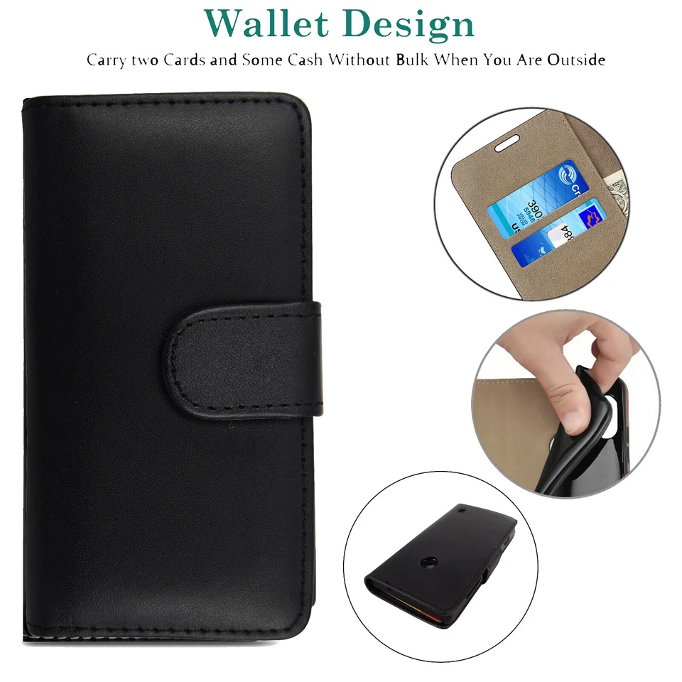 Flip Leather Case For Nokia Lumia 520 530 635 720 820 830 930 Wallet Phone Cover - Image 4 of 4