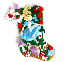 NEW Finished Bucilla Christmas Stocking Christmas in Wonderland HandMade Felt