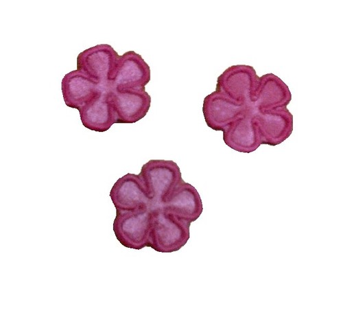 3 x Cute Small Flowers Patch Motif Sewing Embroidered Fabric Trimming - Picture 7 of 9