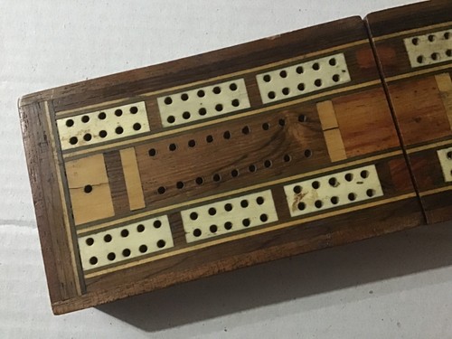 Vintage Wooden Cribbage Board Folding As Found - Picture 3 of 9
