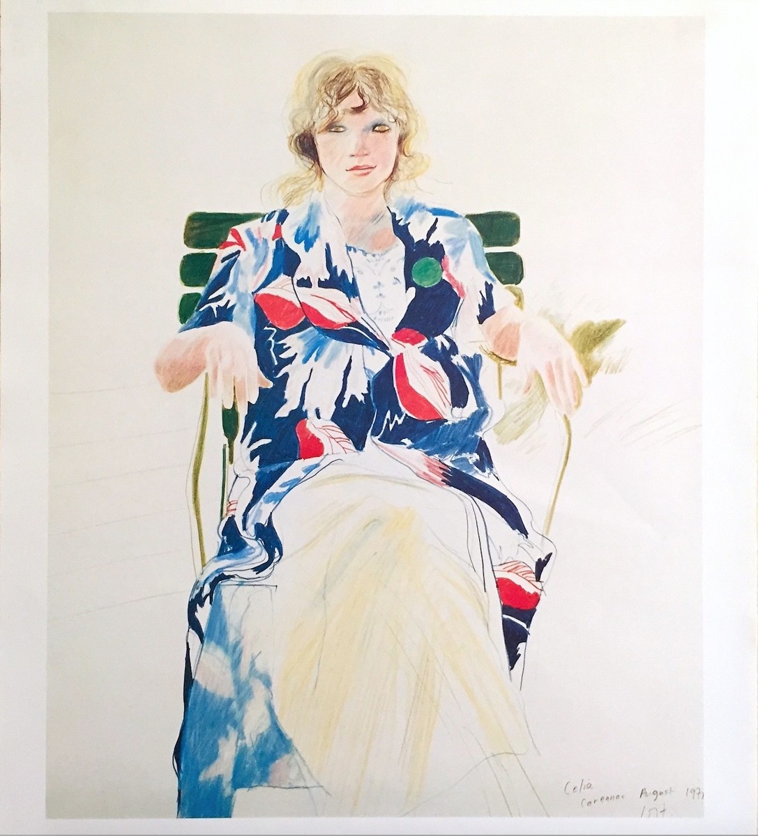 DAVID HOCKNEY RARE VTG 1980 DUMONT CALENDAR LITHOGRAPH PRINT