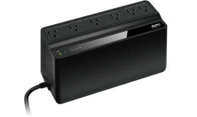 APC by Schneider Electric Back-UPS, 6 Outlets, 425VA, 120V Tower - 8 Hour Rechar