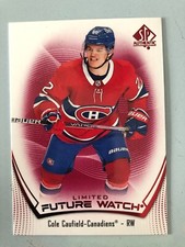2021-22 SP Authentic COLE CAUFIELD Future Watch Limited Red #101 Montreal