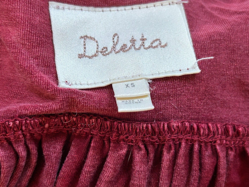 Anthropologie Deletta Red Wrap Top with Bell Sleeve & Tie Side, Women's Size XS - Picture 8 of 9