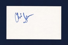 Chris Jensen signed hockey index card Rangers & Flyers