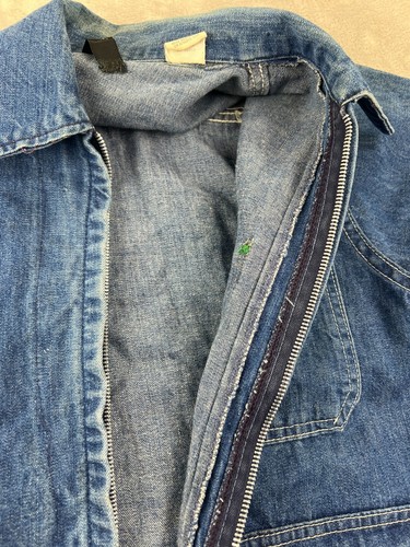 True Vintage 1970’s Big Smith Denim Engineer Jacket 40/M Workwear Railroad USA - Picture 12 of 24