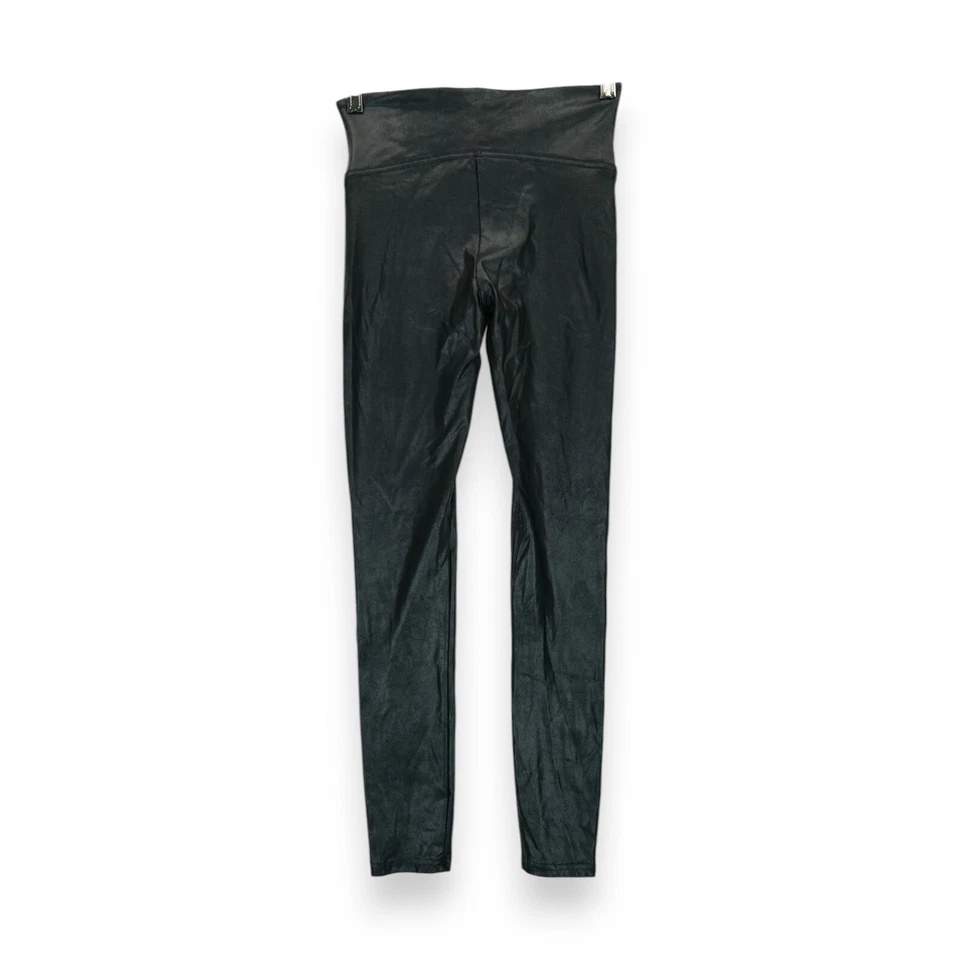 Leggings adelgazantes SPANX de cuero sintético blanco a rayas laterales talla pequeña Foto 2 de 4