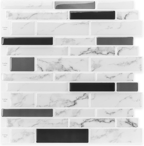 Paquete de 10 pegatinas autoadhesivas para cocina Art3d peeling and palo para azulejos - Imagen 7 de 33