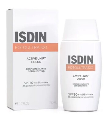 ISDIN FotoUltra100 ACTIVE UNIFY COLOR Sunscreen SPF50+ Fusion Fluid 50ml
