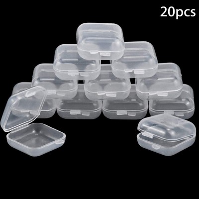 20Pcs Mini Plastic Small Box Haken Schmuck Ohrst?psel Aufbewahrungsbox Kits