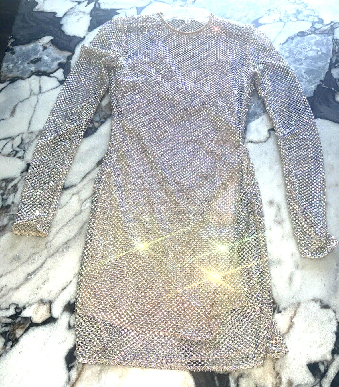 Stella McCartney — $4,900 Stella McCartney Diamante Crystal Embroidered Cocktail Dress US 0 2 IT 38