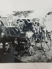 C 1915 Horse Drawn Buggy Union No 117 Labor Day Parade Red Granite WI RPPC Photo