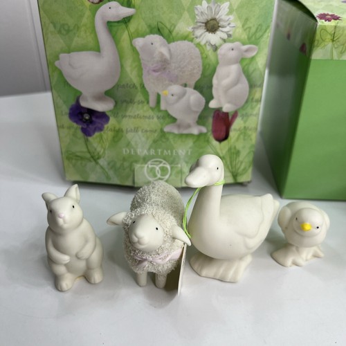 Snowbunnies Dept 56 Animals On Parade Bunny Duck, Bunny Brunch, This Ones A Keep - Picture 2 of 11