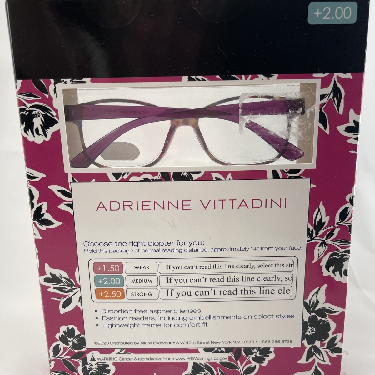 Adrienne Vittadini 3 Pair Premium Reading Glasses +2.00 | eBay