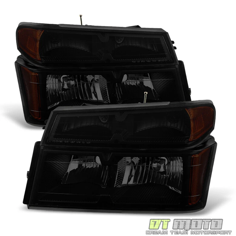 Blk Smoke 2004-2012 Chevy Colorado GMC Canyon Headlights+Tail Lights Lamps 04-12 - Изображение 2 из 4