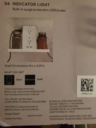 Sharper Image SOCKET SHELF #LFO1112 - Picture 4 of 11