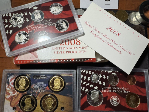 ** U.S. 2008 , 14 PIECES SILVER PROOF SET WITH COA ** - 第 4/4 張圖片
