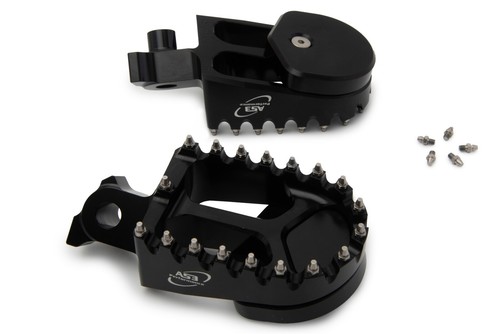AS3 FOOT PEGS for HUSQVARNA WR CR TC TE TXC SM SMR 125-610 1998-2013 - 第 1/8 張圖片