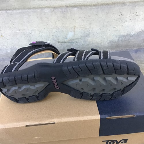 Teva Tirra Black Grey Purple Sandals Womens Size 6.5 - Picture 5 of 5