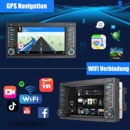 2+32G Android 14 CarPlay Autoradio GPS DAB+ KAM BT Für VW Touareg 7L T5 Multivan - Bild 10 von 15