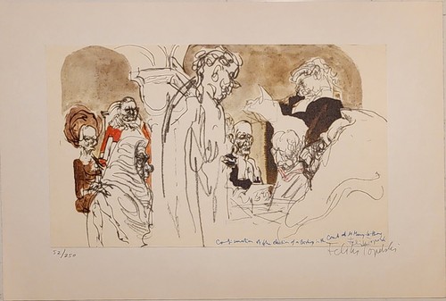 FELIKS TOPOLSKI, Original Lithograph, The Court of Arches, Signed Numbered - 第 1/3 張圖片