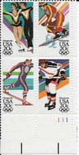 US Scott 2067-70, 1984, 14th Winter Olympic Games, Sarajevo, Block of 4, OG, NH