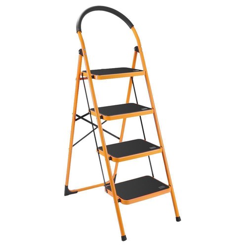 High Quality 4 Step Ladder Folding Steel Step Stool Anti-slip 330Lbs Max Load - Picture 7 of 11