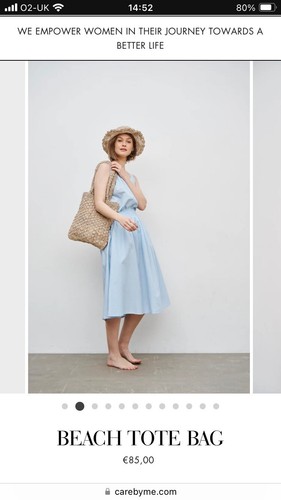 ‘Care By Me’ Luxury Beach Tote Bag Crochet Raffia Boho NEW WORTH £75 - Picture 5 of 16