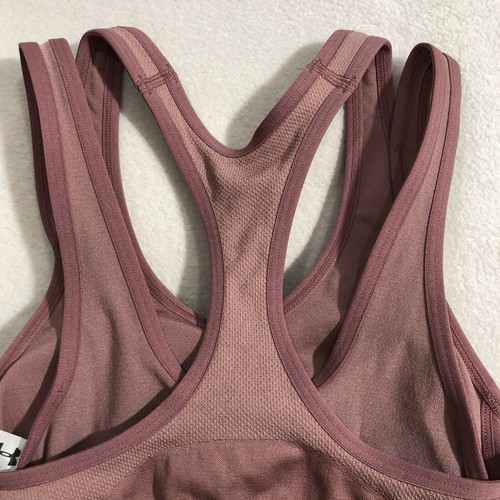 Under Armour Sports Bra Size XS Medium Support Purple Racerback Pad Gym Workout - Picture 6 of 10