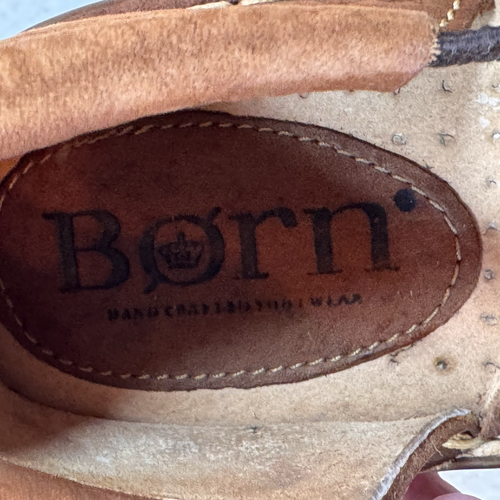 Born Sandals Shoes Women's Size 7.5 Cove Modern Brown Leather Slip On Flats - Picture 11 of 11