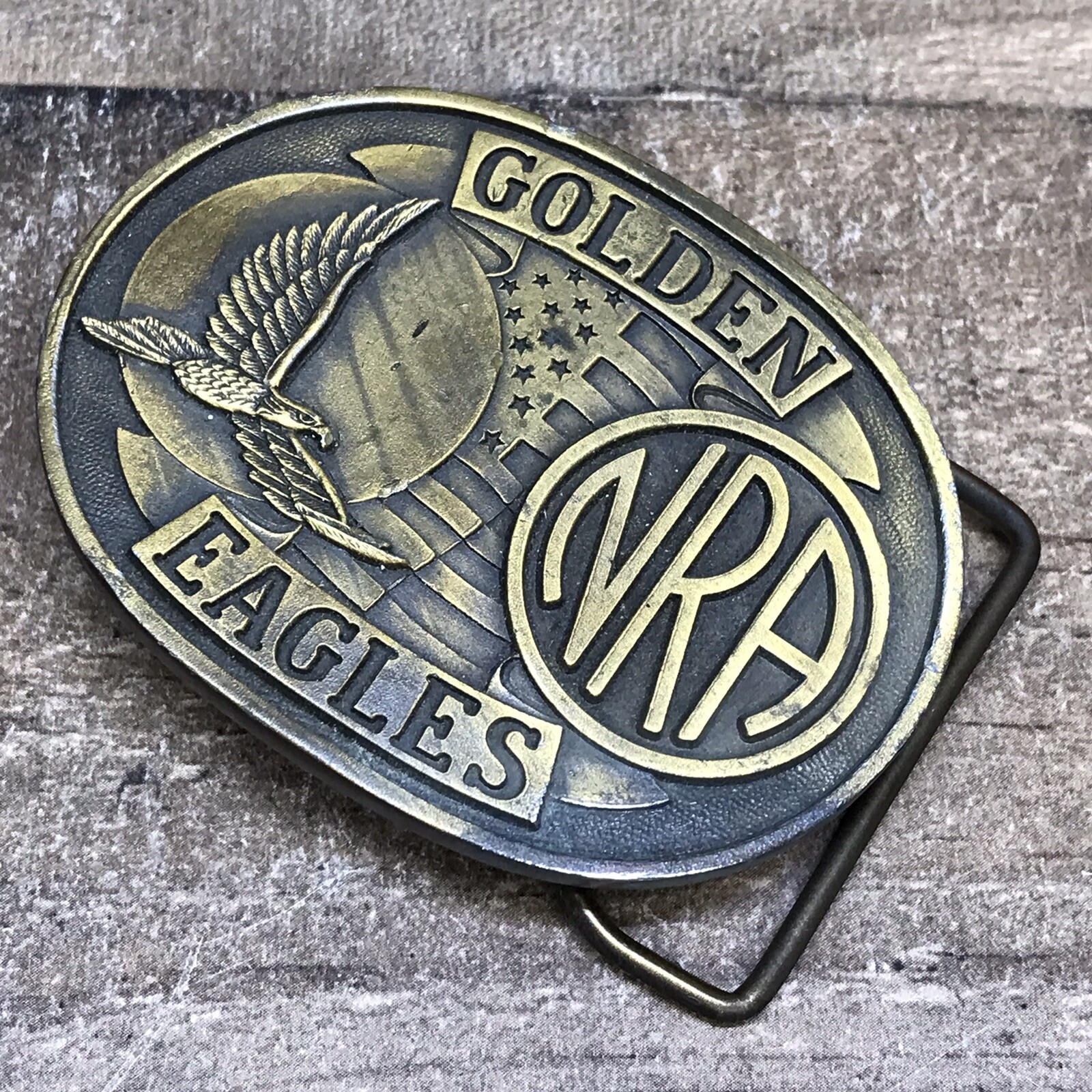 NRA National Rifle Association GOLDEN EAGLES Belt Buc… Gem