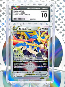 CGC 10 Zacian VSTAR 096/159 Crown Zenith Full Art Double Rare Pokemon Card
