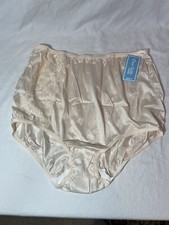 Vintage Silky Soft Dixie Belle Nude Size 9 Granny Panty With Lace Appliqu NWT