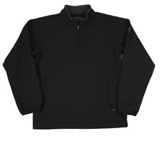 Adidas ClimaProof Wind Pullover Mens Med 1/4 Zip Black Fleece Pockets Stretch