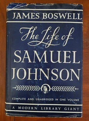 The Life of Samuel Johnson by James Boswell, Modern Library Giant G2