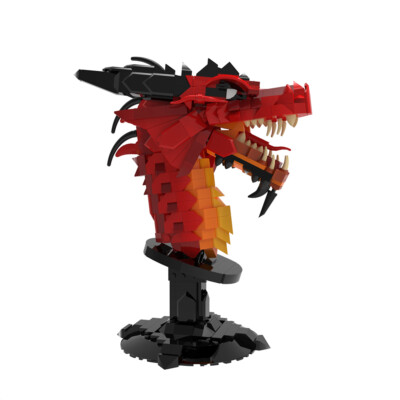 Red Dragon Head Bust Modell Building Toys Set 762 Stück für  C7803 Neu